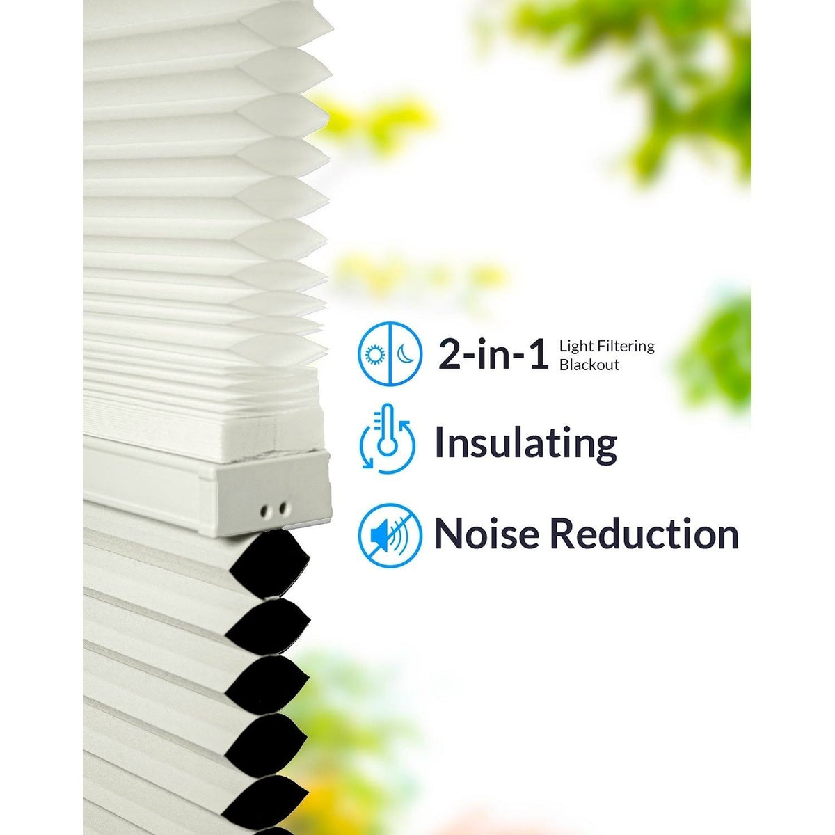 Cordless Cellular Shades Cotton 59x22 x 72x22 P746