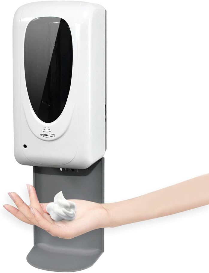 Touchless Automatic Hand Sanitizer Dispenser with Floor Stand and Drip Catcher, Refillable 1000ML(Spray) X31002