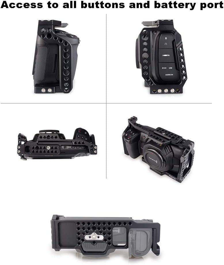 BMPCC 4K /6K Cage with NATO Handle + T5 SSD Card Mount Clamp B797
