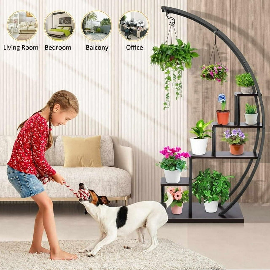 5 Tier Black Metal Plant Stand 2Pcs B141106
