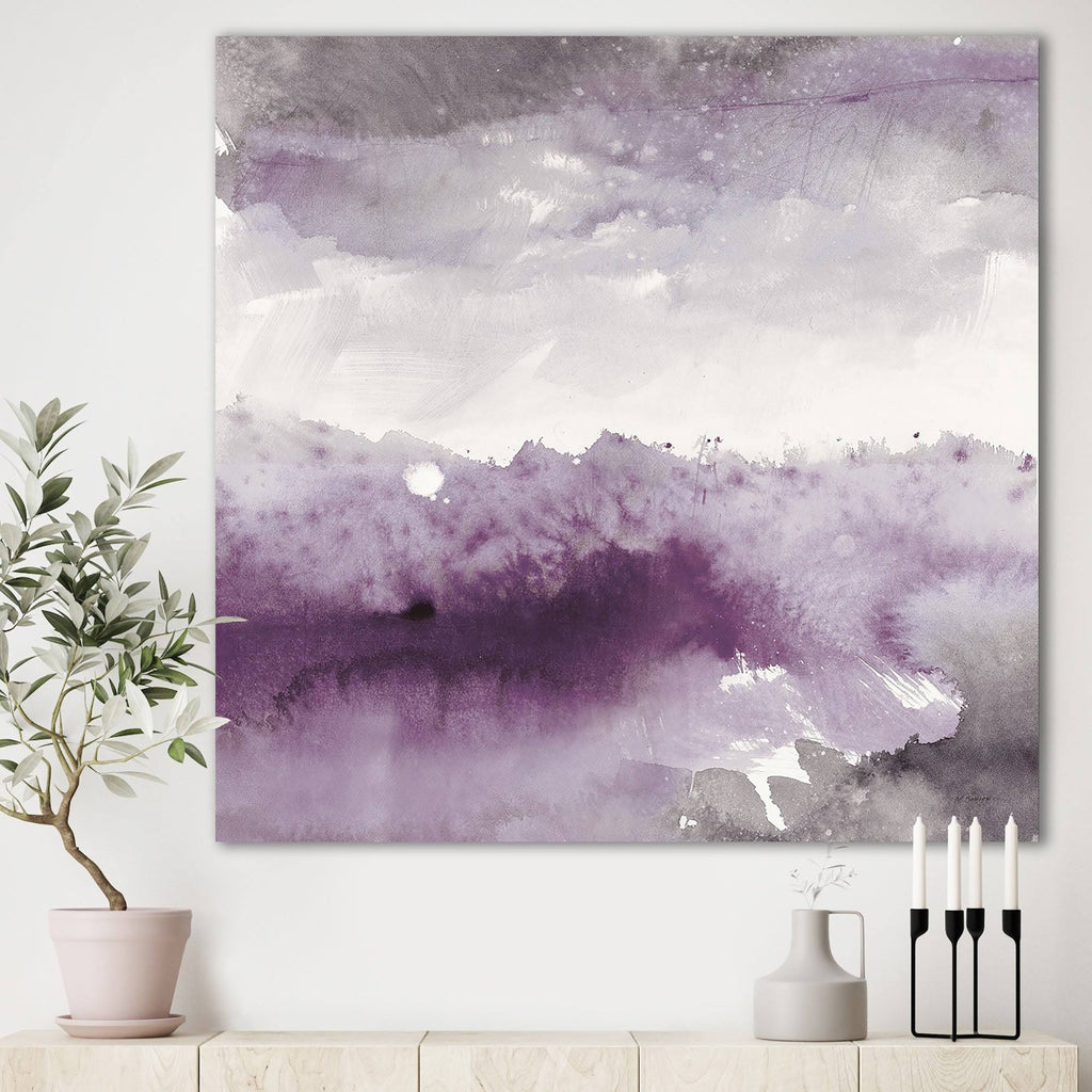 Amethyst and Grey Shabby Chic Canvas Artwork Print - 36 in. Wide x 36 in. High E69060