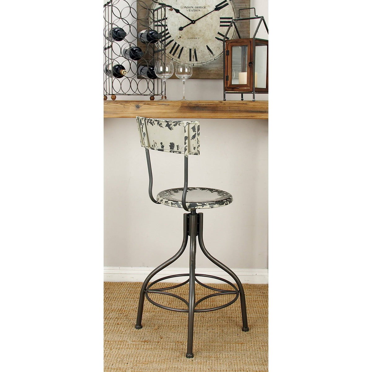 Yellow Bar Chair with Adjustable Seat D966