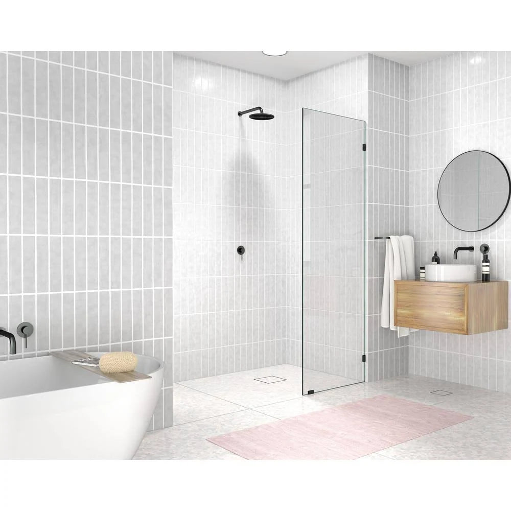 Frameless Shower Door Single Fixed Panel Oil Rubbed Bronze T352