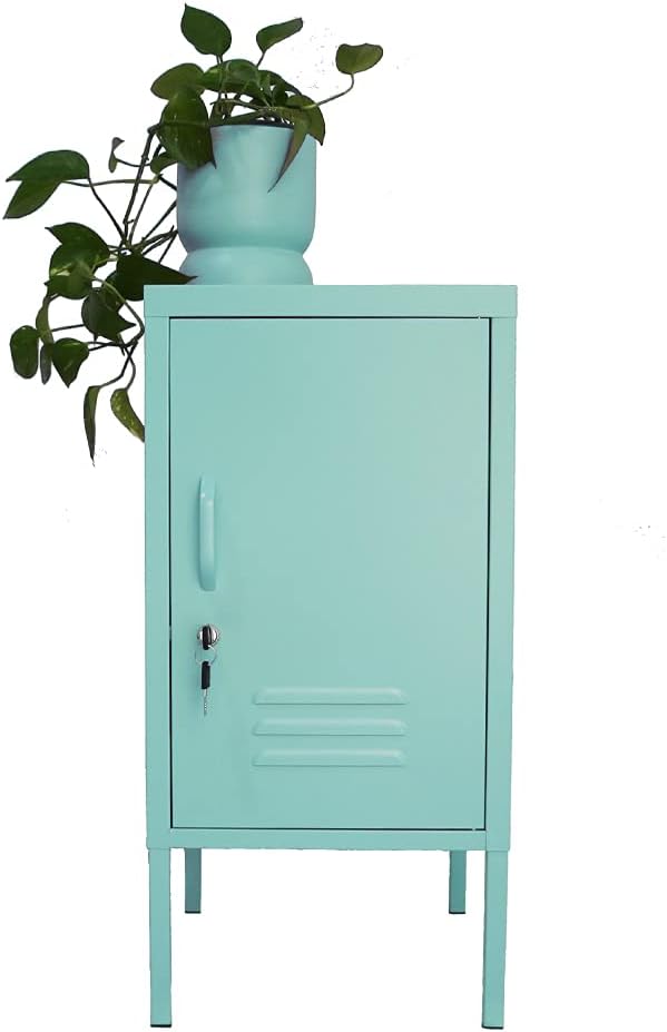 Mint Green Metal Storage Cabinet T54916