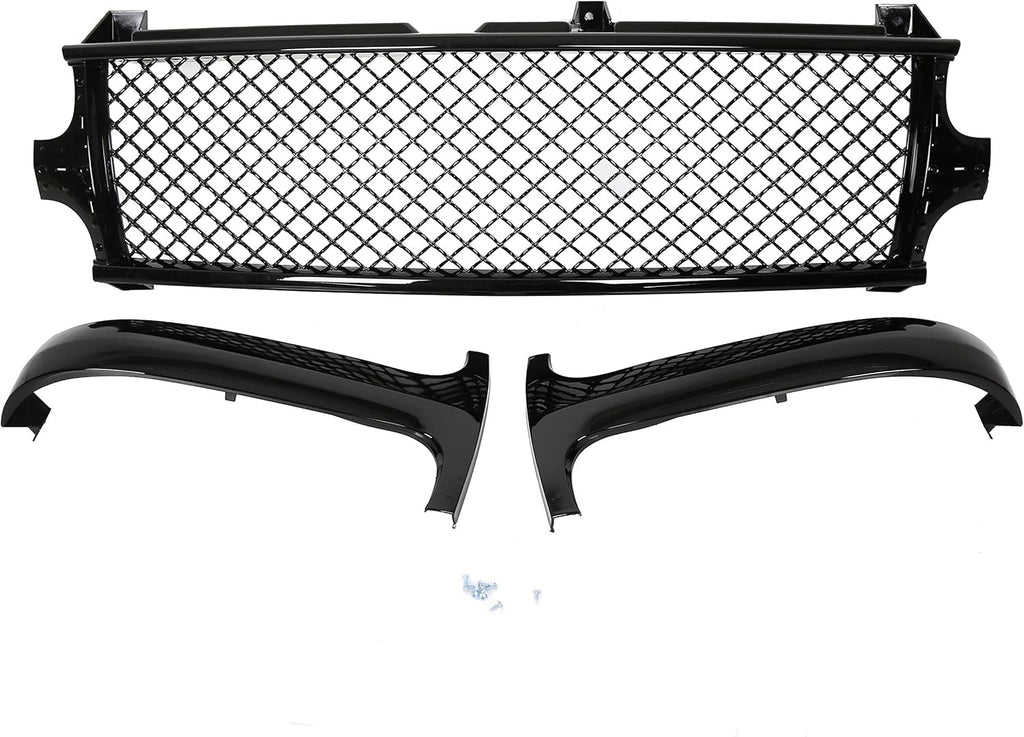 Black Mesh Front Hood Grill Cover L9711