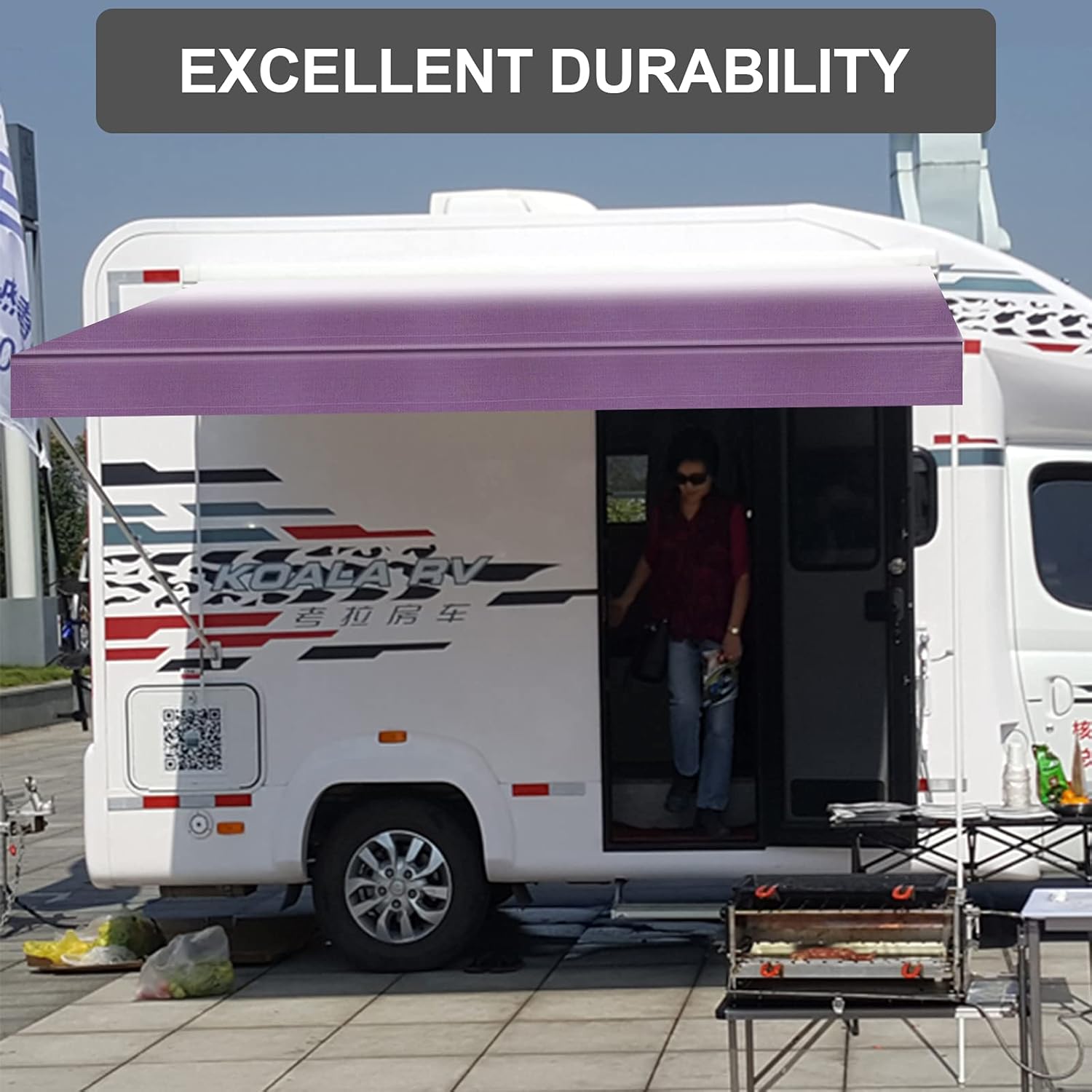 Waterproof Vinyl RV Awning Fabric Replacement - 18' U84800