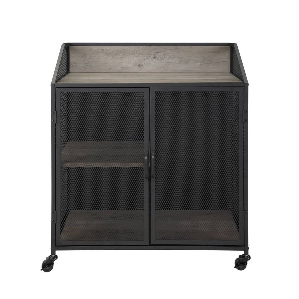Industrial Bar Cabinet with Mesh P6498