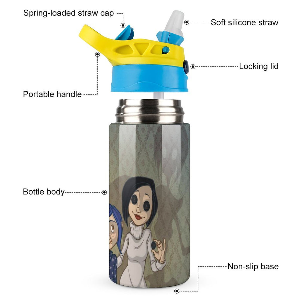 Insulated Stainless Steel Water Bottle with Straw F610