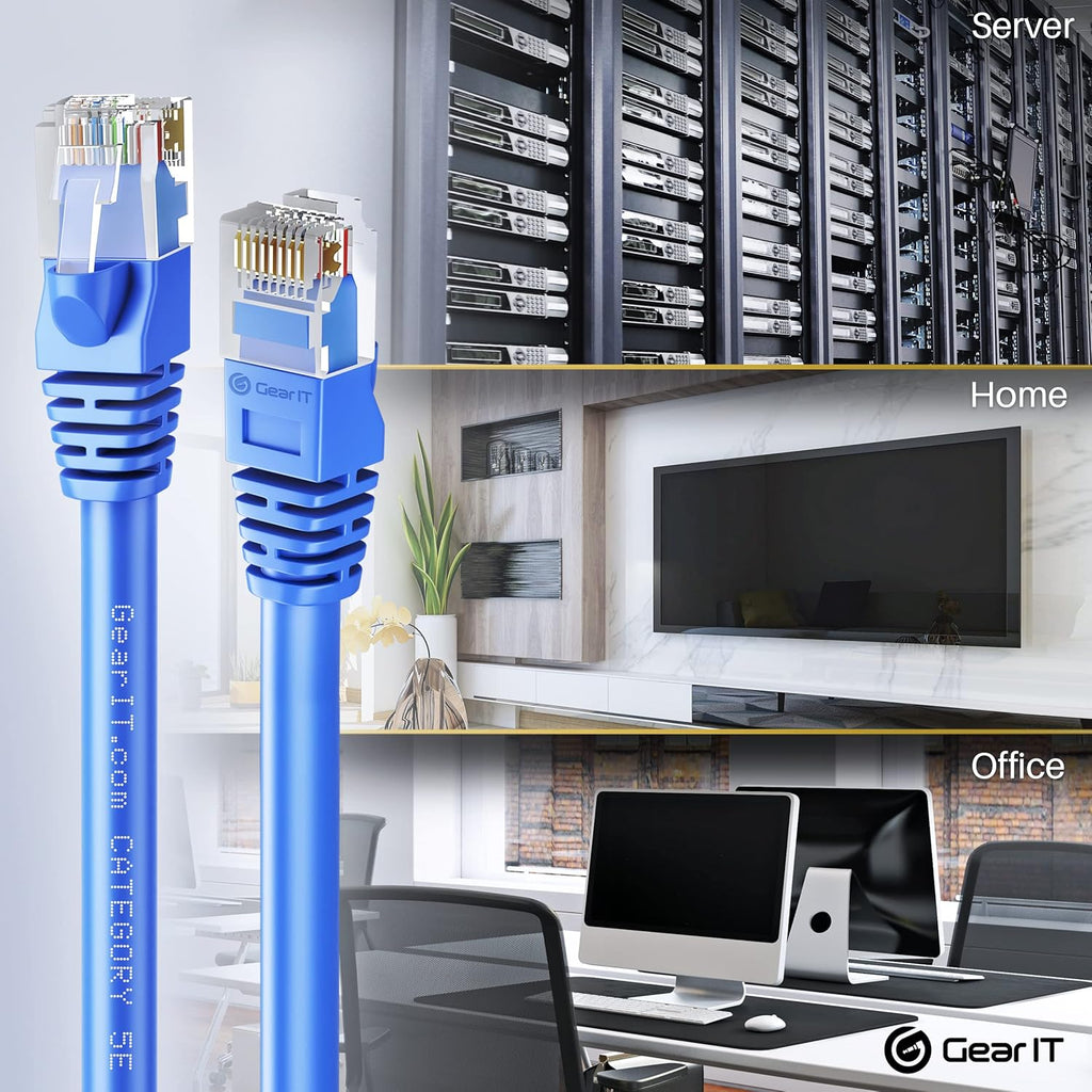 100-Pack Blue Cat5e Ethernet Patch Cable 3 Feet B472