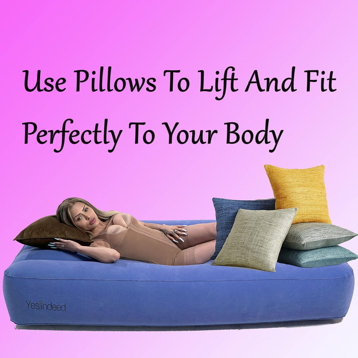 Inflatable BBL Mattress with Hole and Carrying Bag C712394