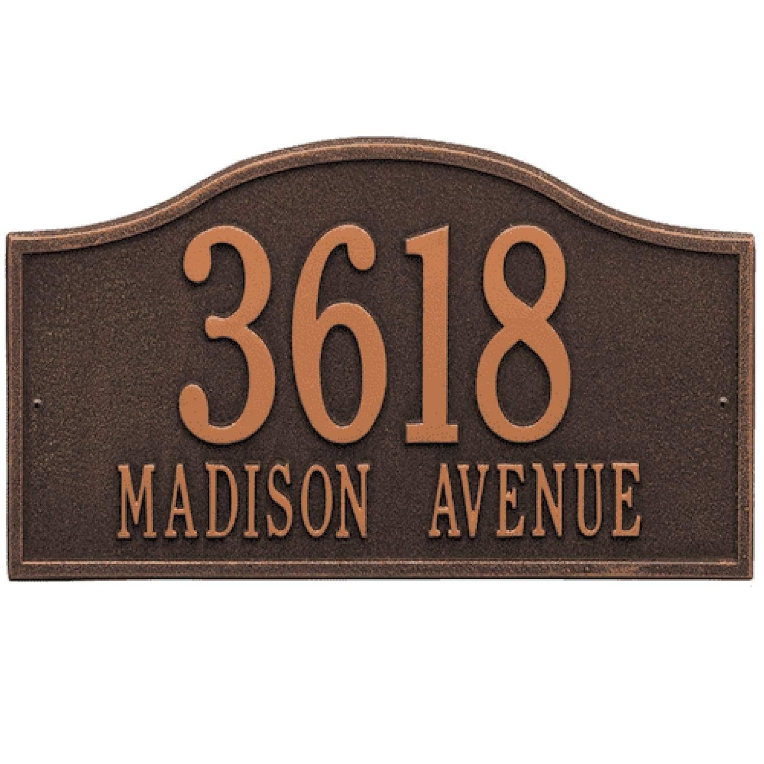 Arch Marker - Standard Lawn - Two Line in Oil Rubbed Bronze X337