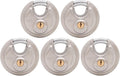 Stainless Steel Disc Padlock, Same Key Open, 2-3/4" (70mm), Pack of 2 W12850