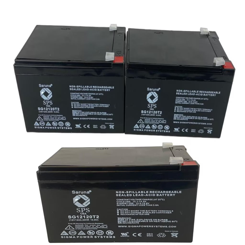 12V 12Ah Replacement Battery (3 Pack) X91204