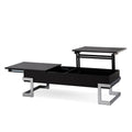 Black and Chrome Lift Top Coffee Table I78154