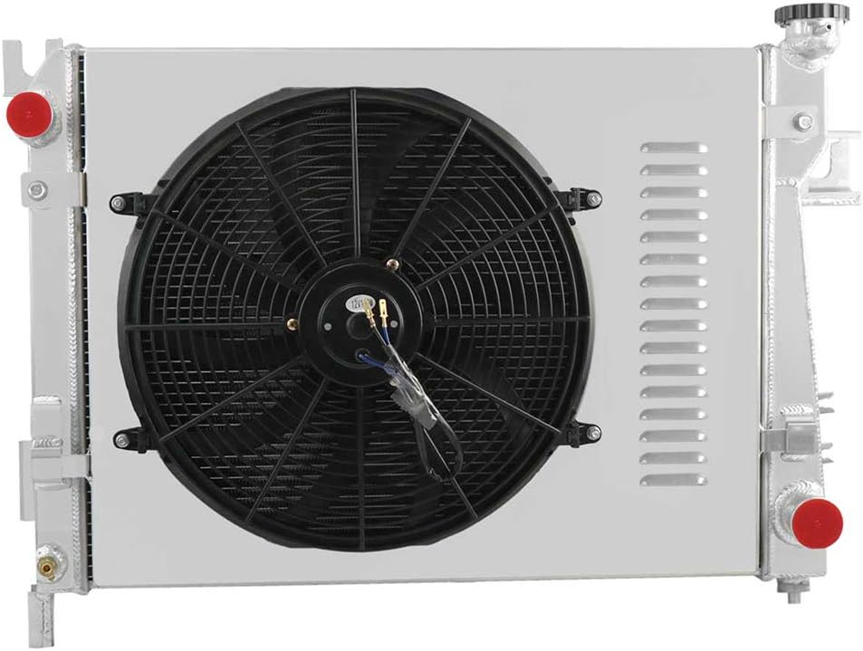 3 Row Aluminum Radiator with Shroud Fan and Thermostat F96802