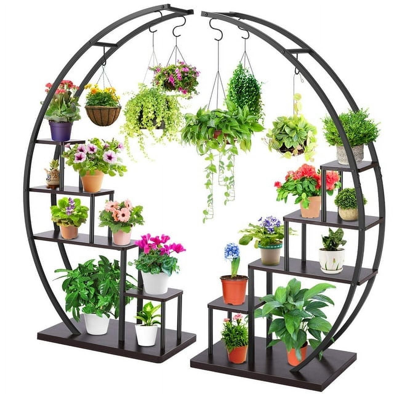 5 Tier Black Metal Plant Stand 2Pcs B141106