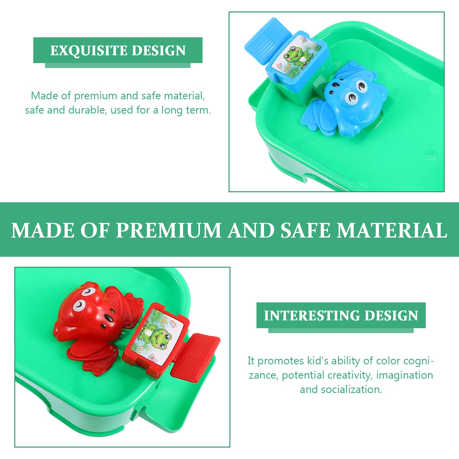 Montessori Educational Feeding Beads Frogs Game Y5536