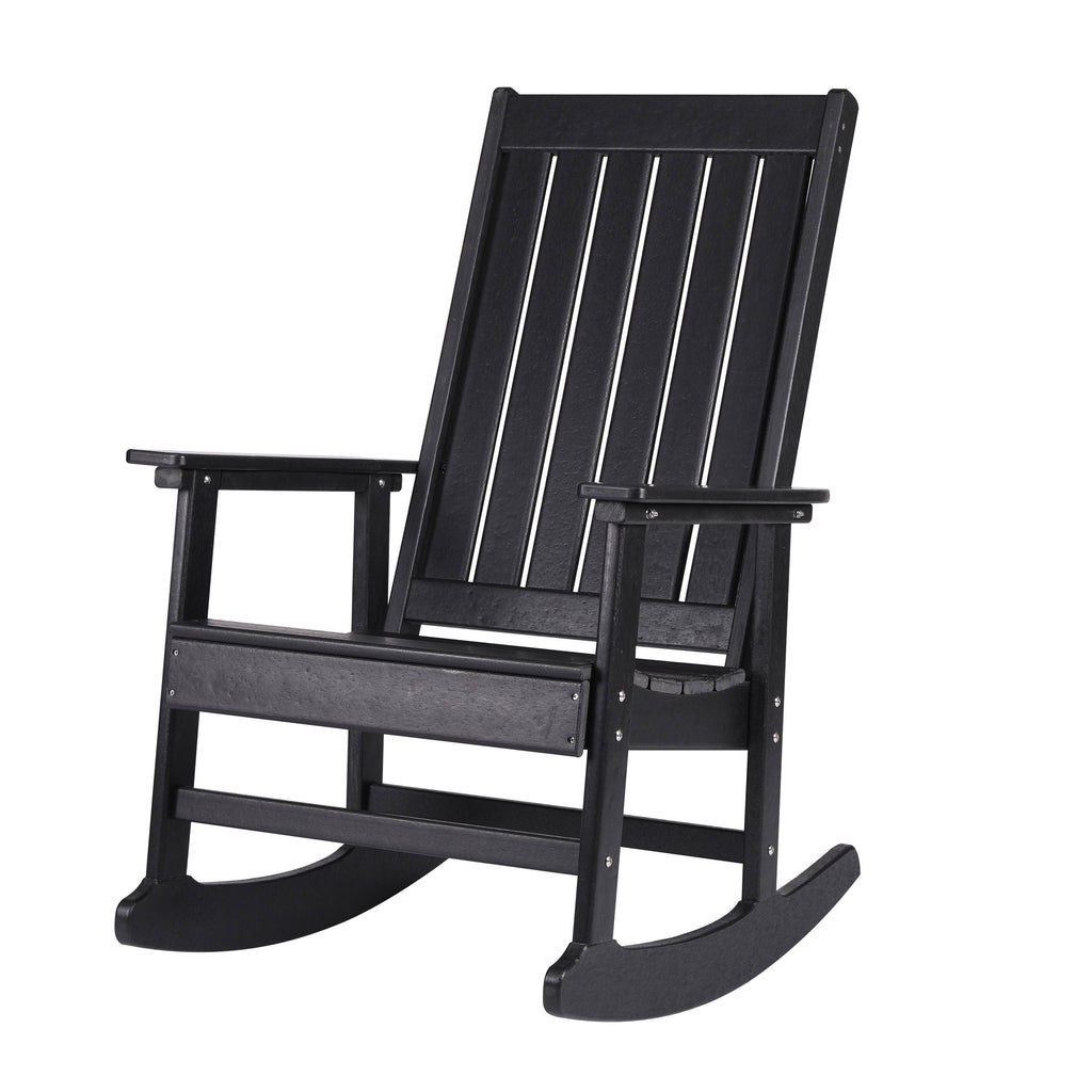 Black Tek-Wood Adirondack Rocker Chair L64412