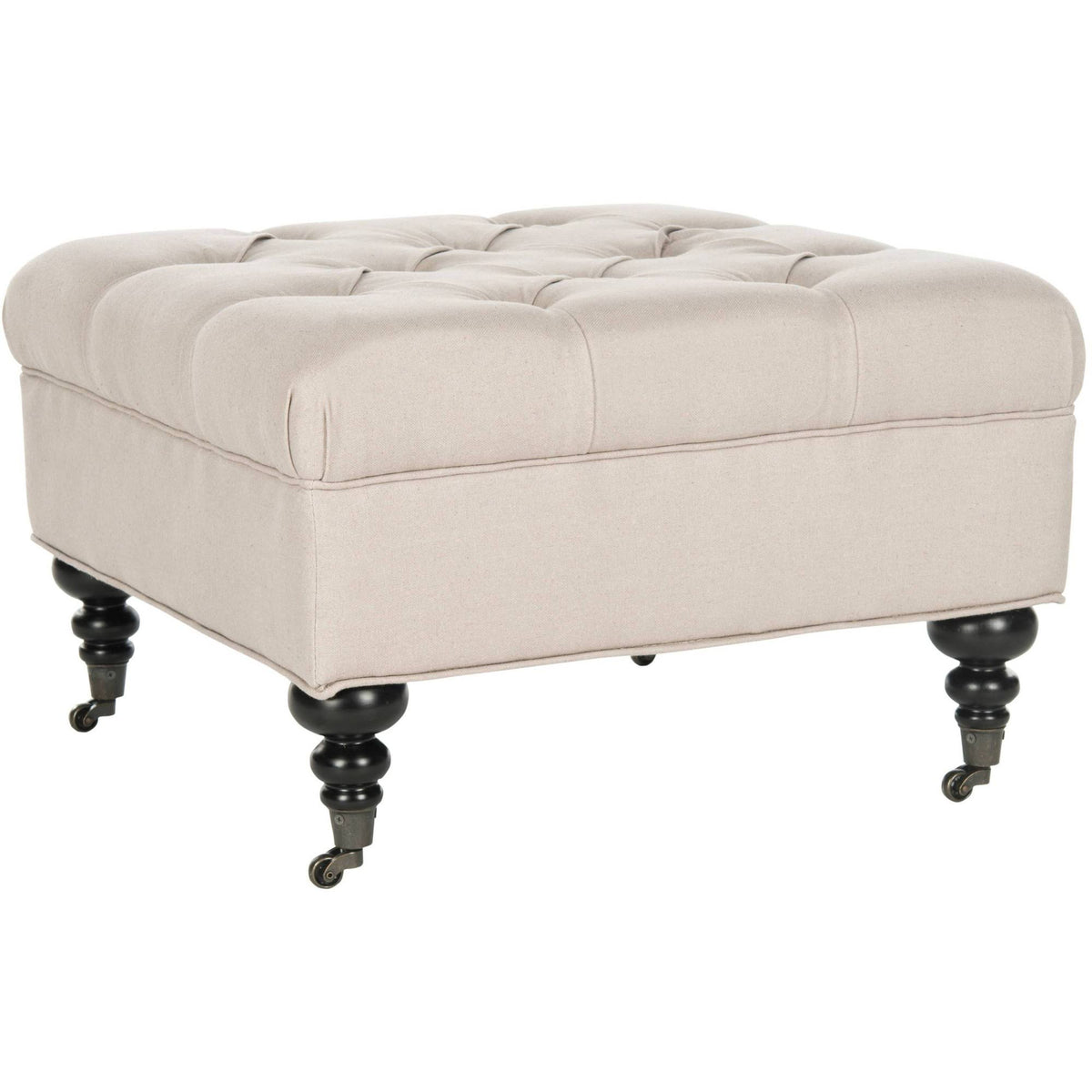 Taupe Tufted Ottoman U27155