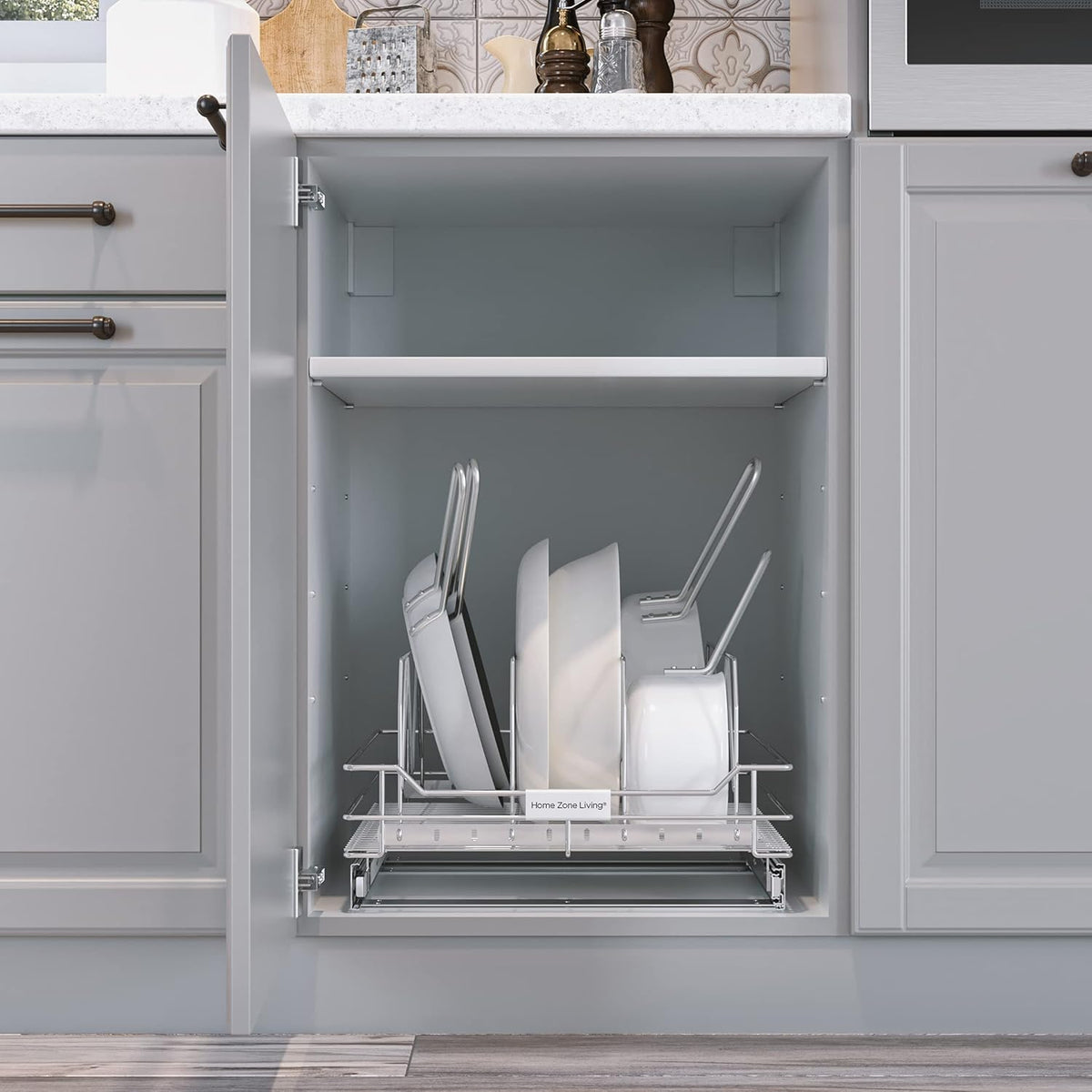 Pull Out Drawer Cabinet Organizer with Slide Out Shelves I653990