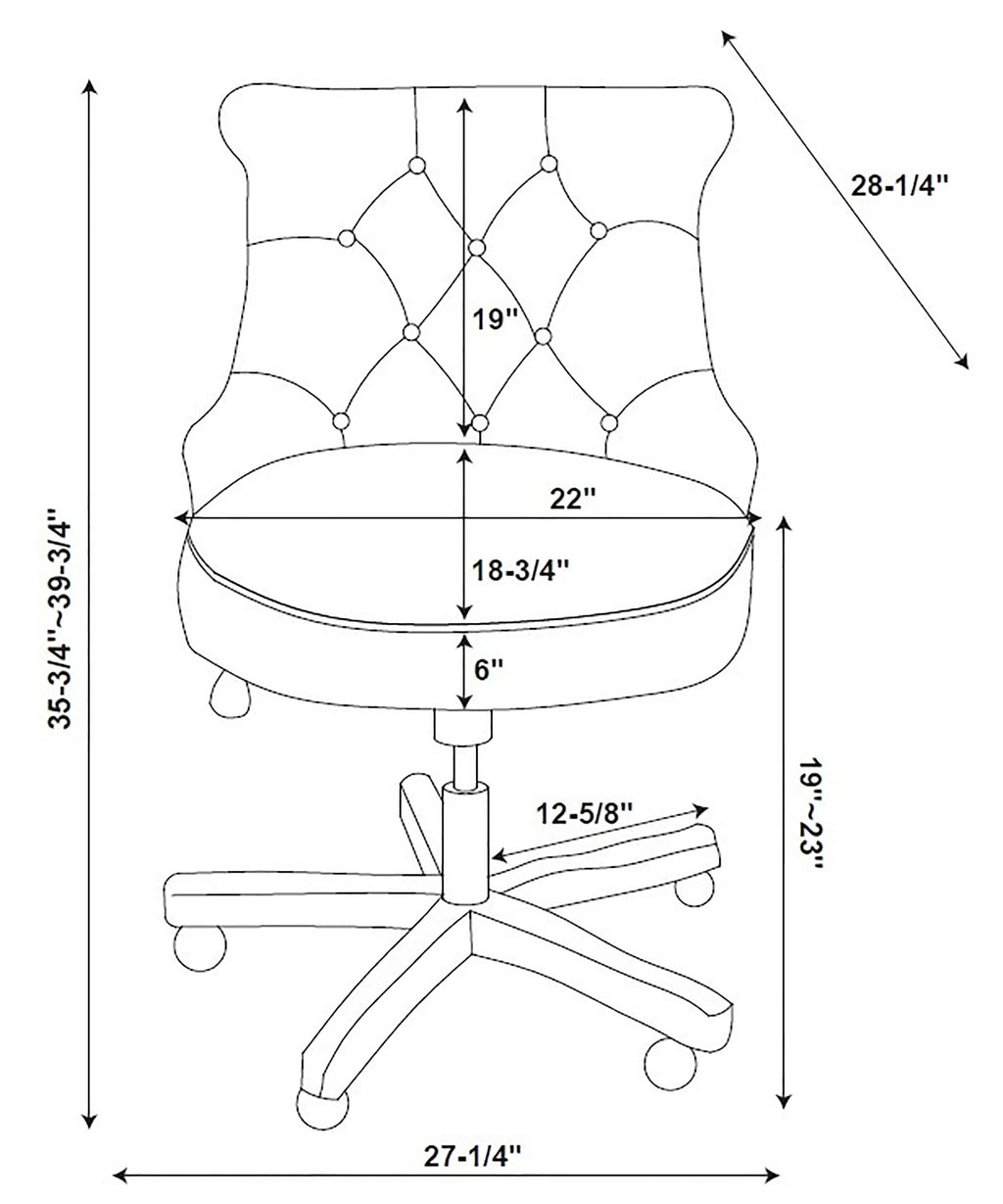 Off-White Swivel Manager's Chair with Adjustable Height F403583
