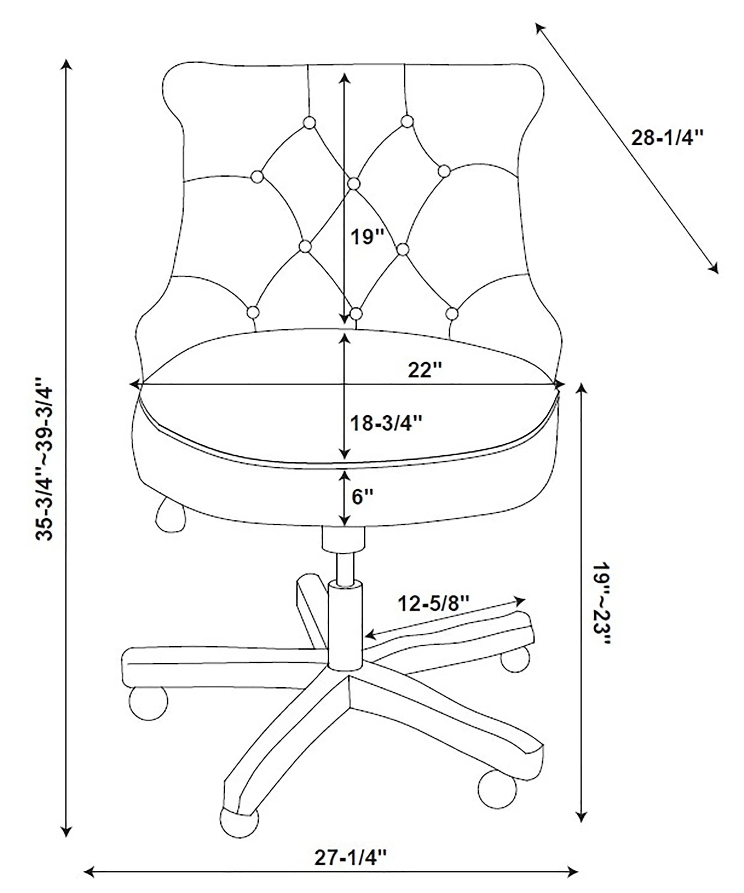 Off-White Swivel Manager's Chair with Adjustable Height F403583