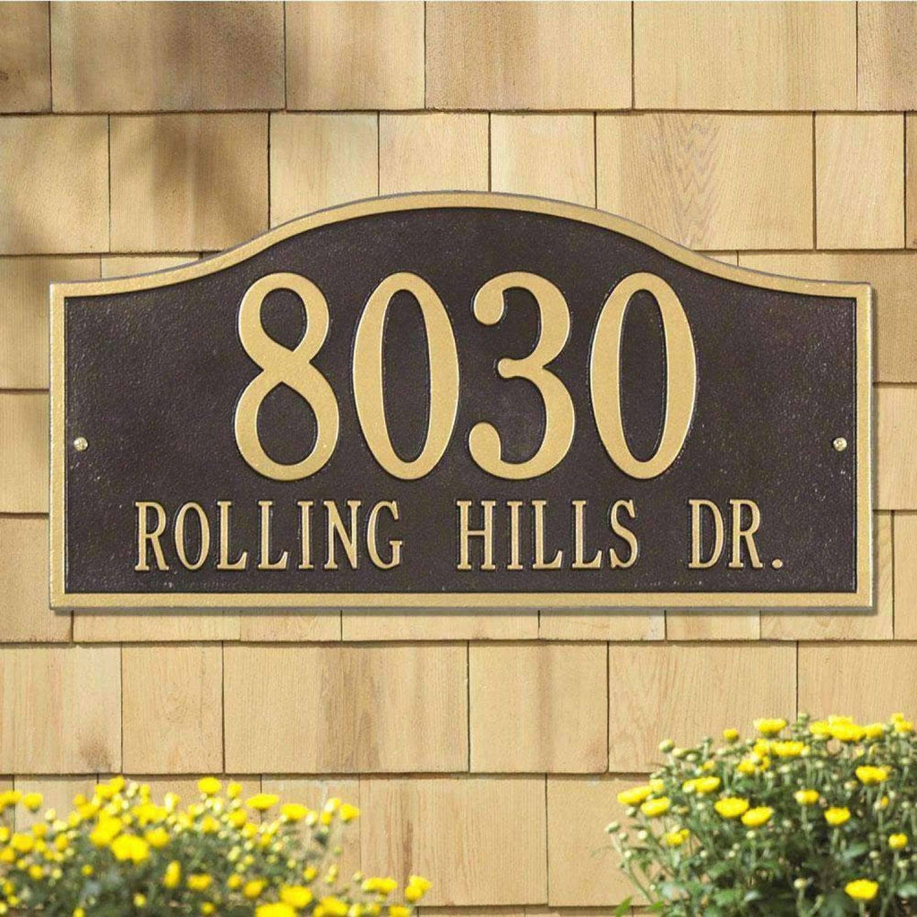 Arch Marker - Standard Lawn - Two Line in Oil Rubbed Bronze X337