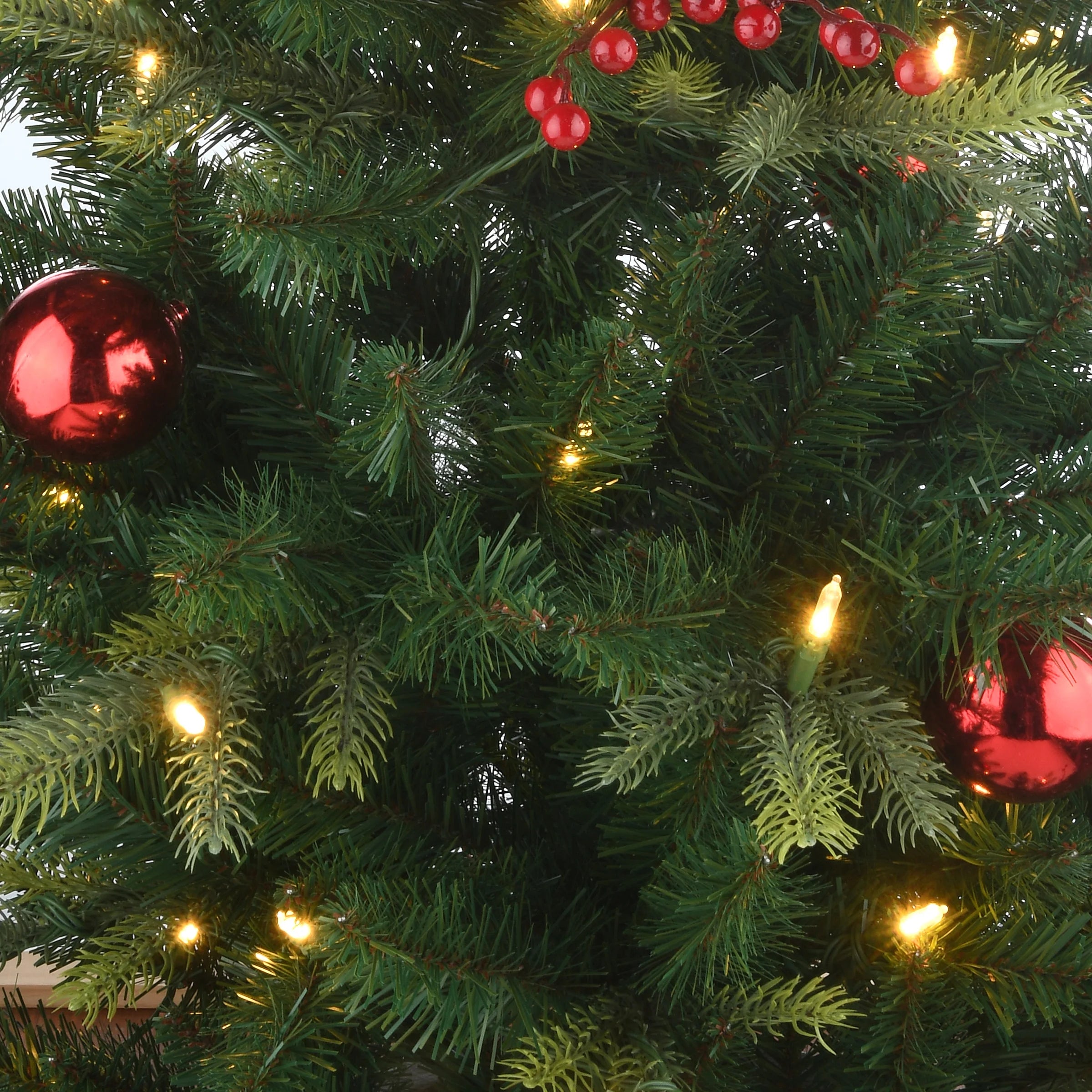 Pre-Lit Artificial Christmas Entrance Tree with Warm White LED Lights, 4 ft Z294157