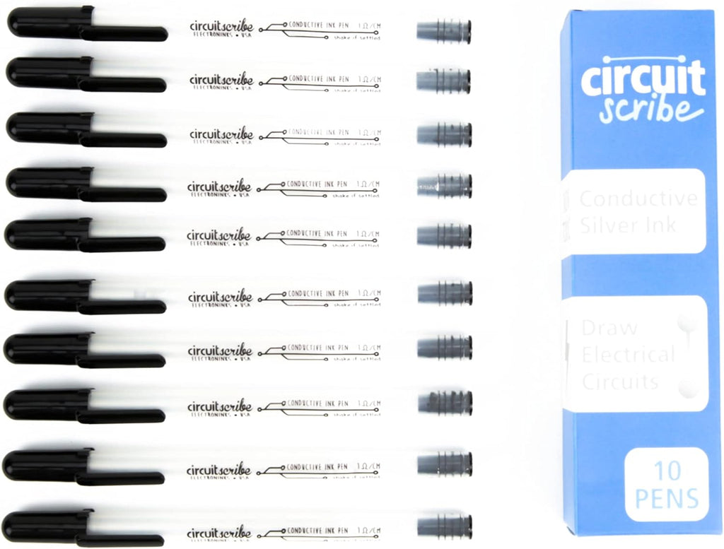 Non-Toxic Conductive Ink Pen Kit, 10-Pack J1631
