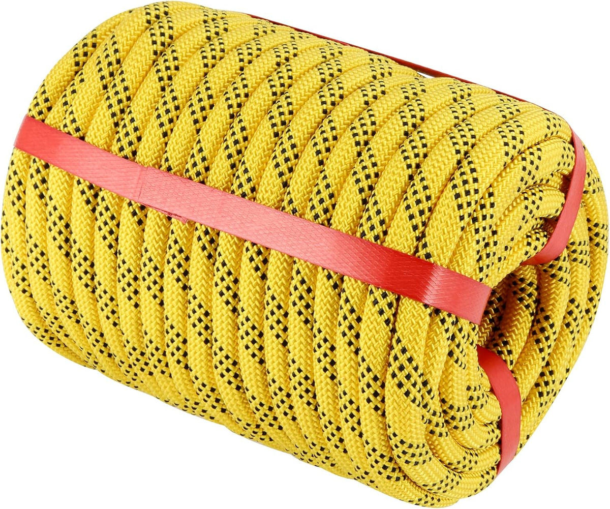 3/8 Inch x 100 Feet Braided Polyester Rope, 2200 Lbs Loading Capacity, Pack of 2 E52953