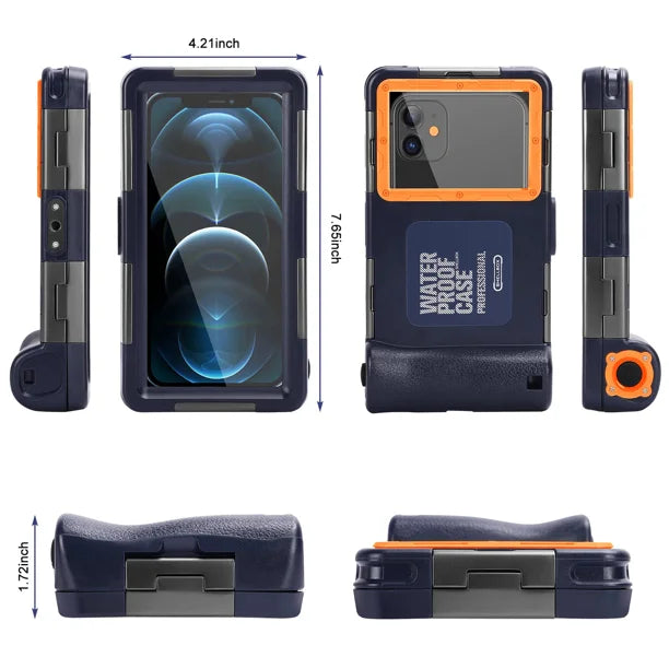 Waterproof Protective Case for Phones Up to 6.9 Inch with Lanyard O95391