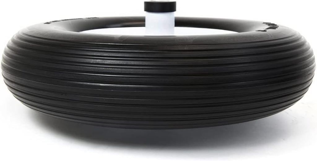 16" Flat-Free Solid Wheelbarrow Cart Wagon Non Flat Ribbed Tire 5/8" Bore Pack of 2 Y364