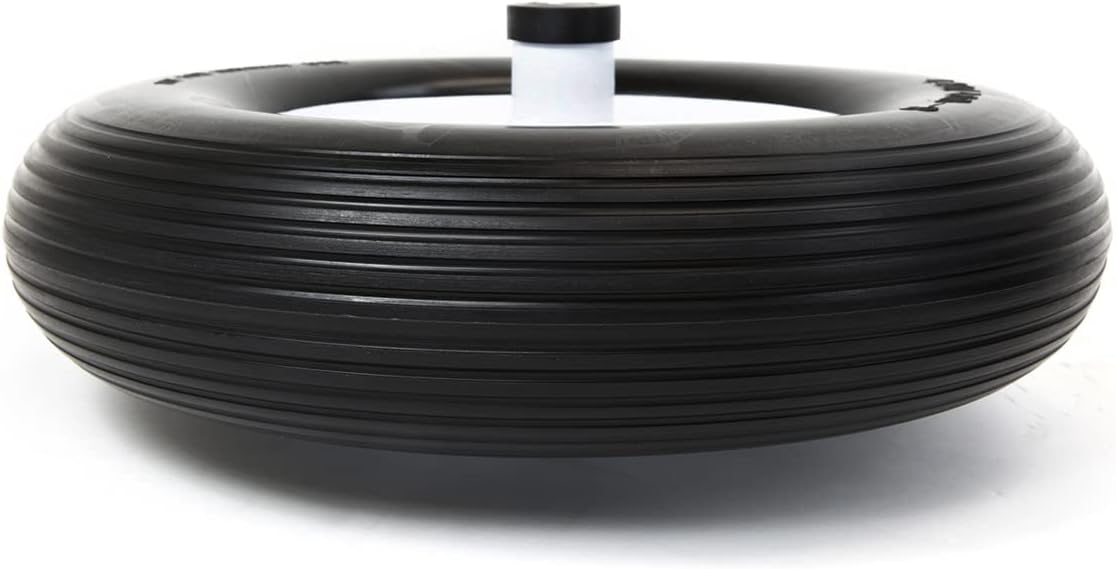 16" Flat-Free Solid Wheelbarrow Cart Wagon Non Flat Ribbed Tire 5/8" Bore Pack of 2 Y364