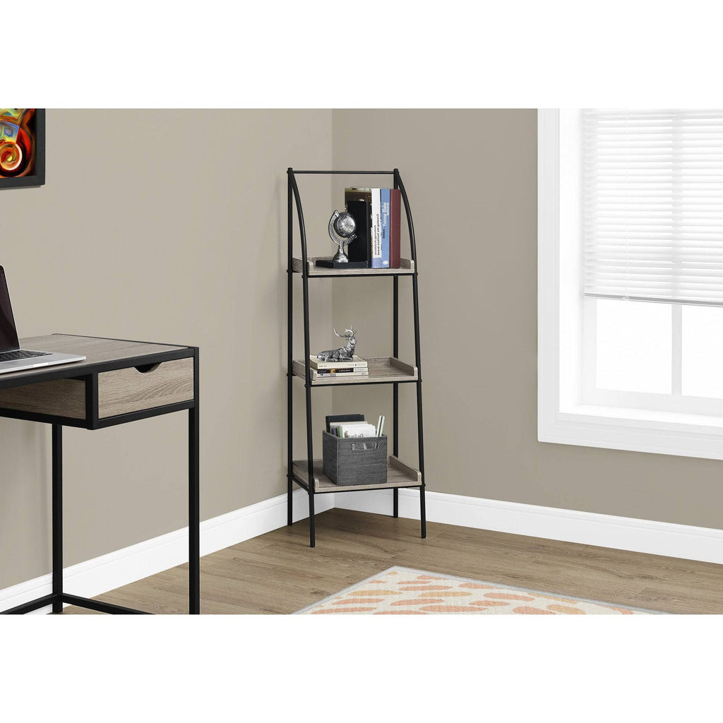 Dark Taupe Black Metal Bookcase H583850