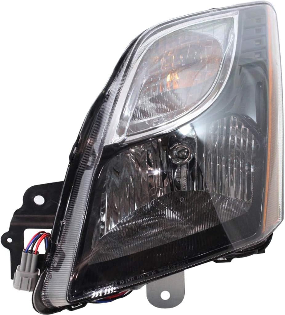 Headlight Assembly Driver Side with Bulbs Black Housing X1084