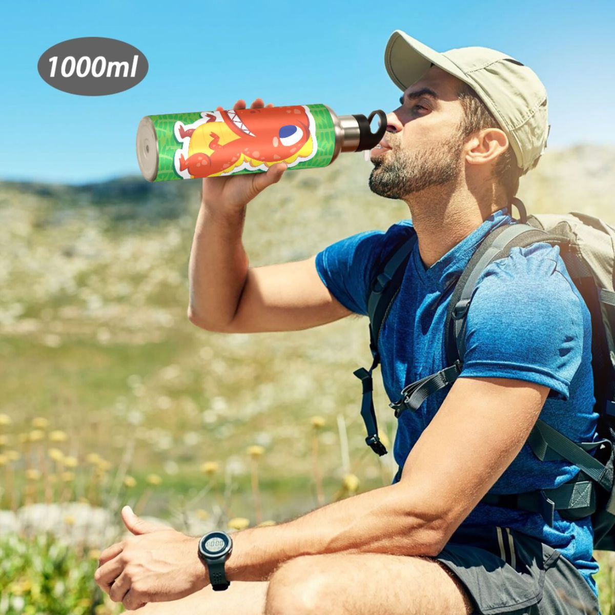 Stainless Steel Water Bottle with Straw Lid 20 OZ B3418