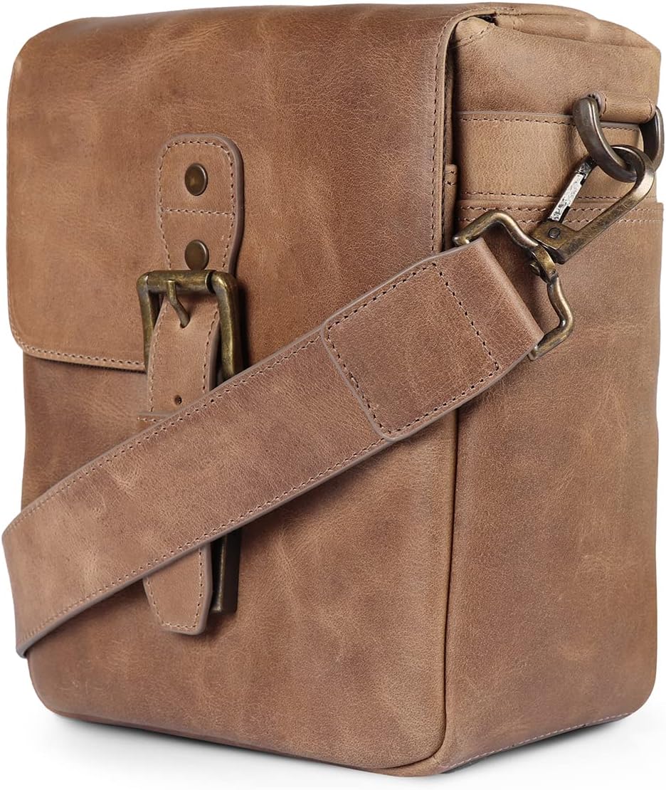 Genuine Leather Camera Messenger Bag V941