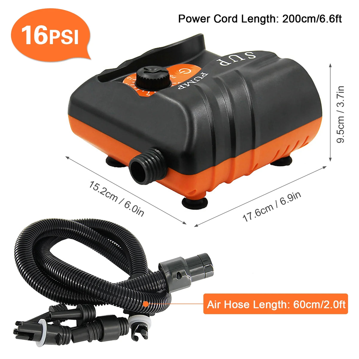 Inflation Pump with 6pcs Nozzles Q3002