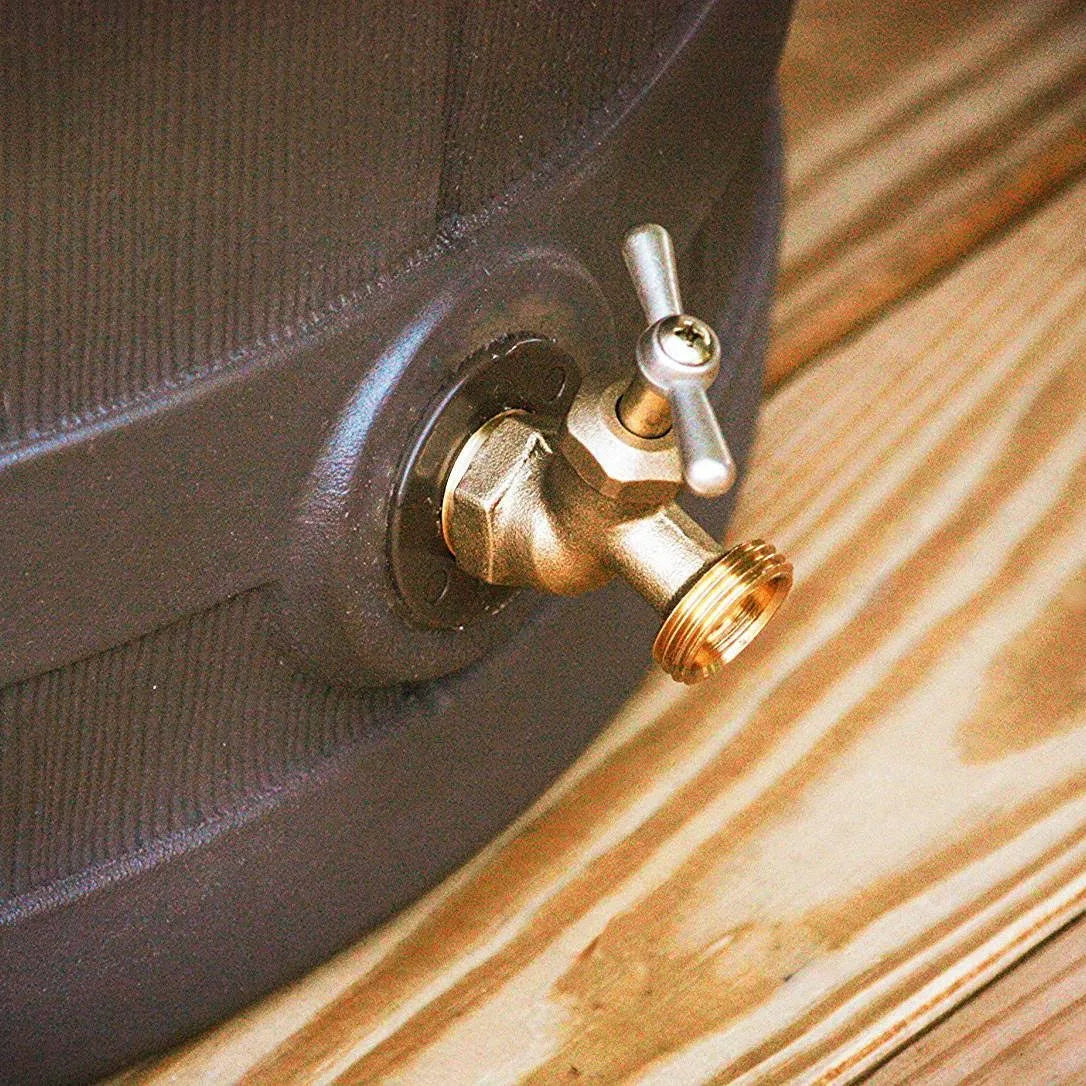 50 Gallon Plastic Rain Barrel with Brass Spigot (5 Pack) Q48465