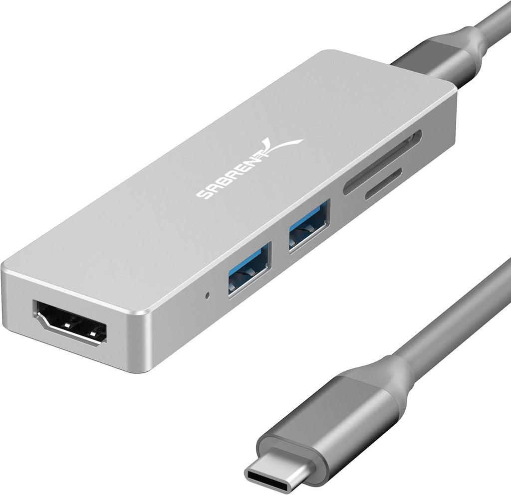 5 in 1 USB C Multi-Port HUB with SD & Micro SD Card-Reader, HDMI 2.0 Port, 2 x USB 3.0 Ports N229