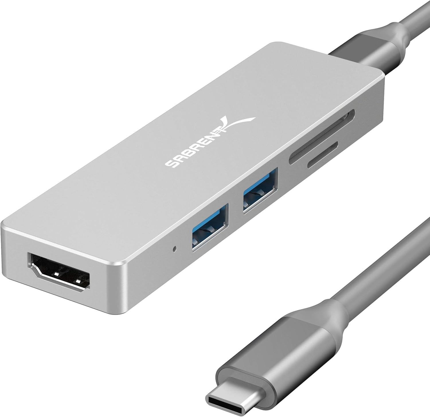 5 in 1 USB C Multi-Port HUB with SD & Micro SD Card-Reader, HDMI 2.0 Port, 2 x USB 3.0 Ports N229