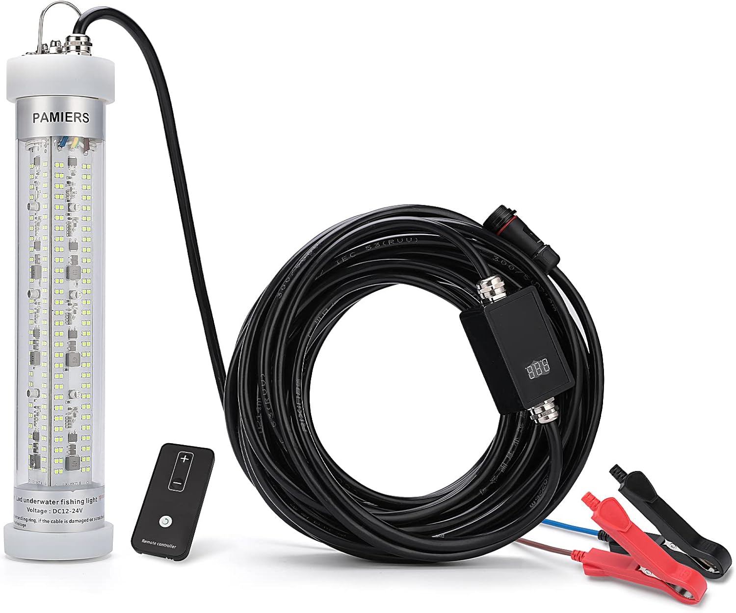 300W LED Underwater Fishing Light with Remote Brightness Adjustment O85475