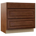 Cognac Red Pots and Pans Drawer Base Kitchen Cabinet V960148