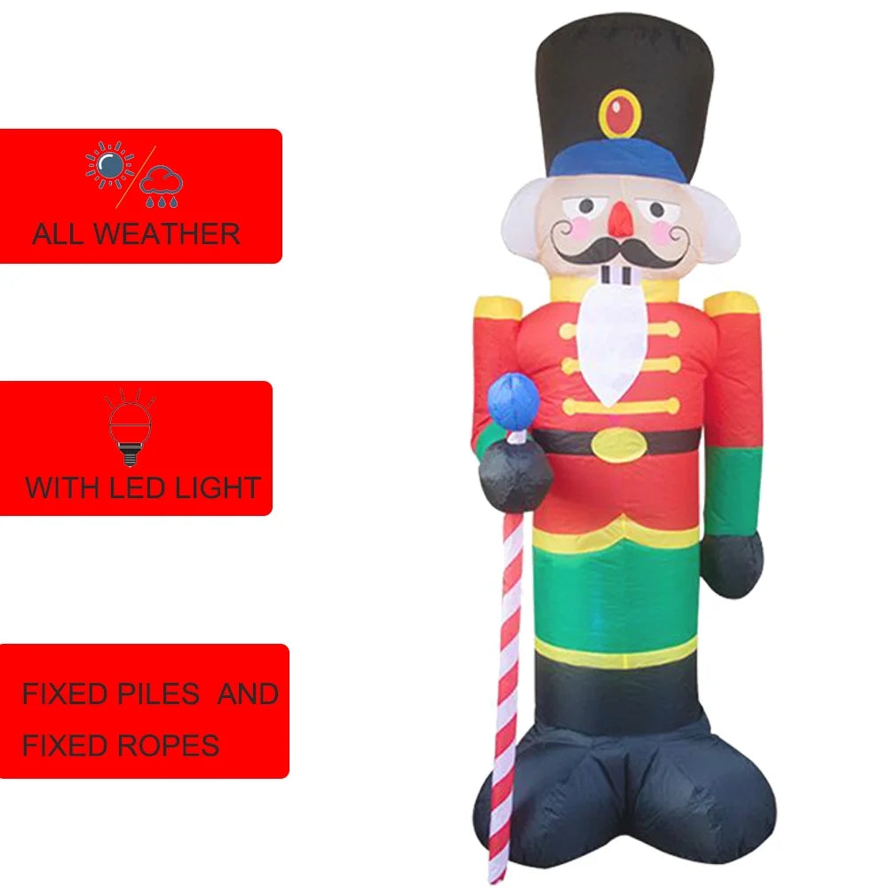 8 Ft Nutcracker Christmas Inflatable Yard Decoration Y982