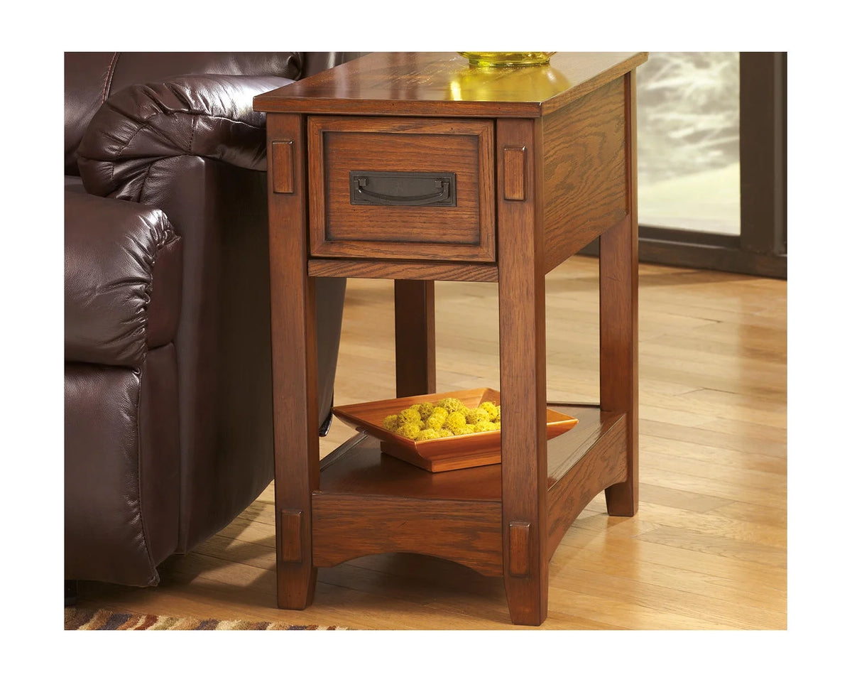 Brown Chairside End Table X2415