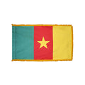Cameroon Flag with Side Pole Sleeve and Fringe E471