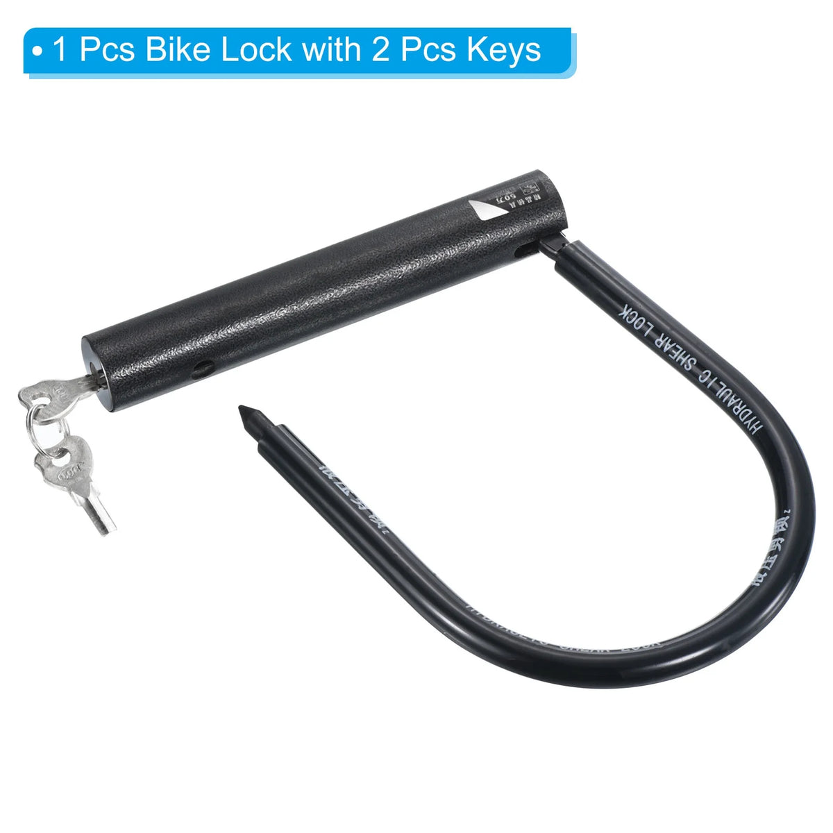 Black 15mm Zinc Alloy U Lock Bike Lock A139