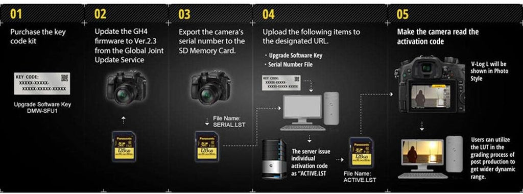 V-LOG L Firmware Upgrade for GH4 Camera L200