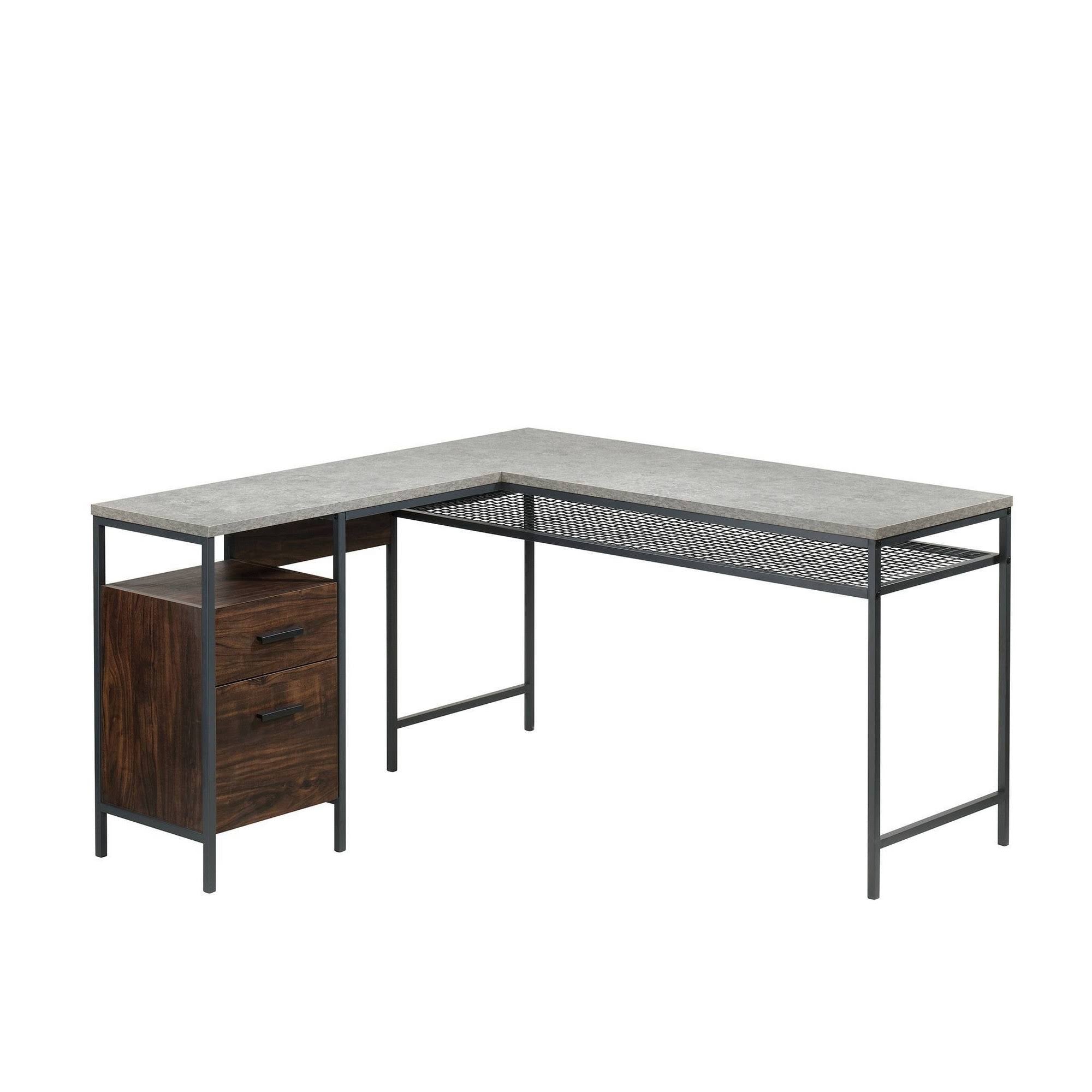 Rich Walnut L-Desk U6400