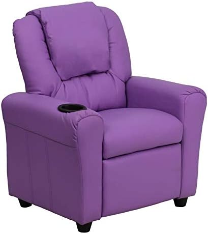 27" Tall Wood Framed Vinyl Kid's Recliner F119385